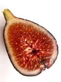 Close-up of apple against white background