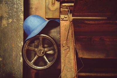 Close-up of old typewriter