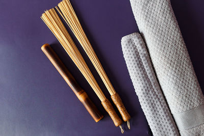 The therapeutic massage bamboo tool set of different spa equipment