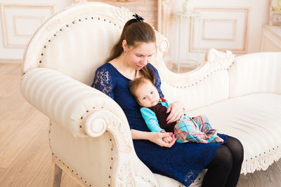 Mother and daughter and woman