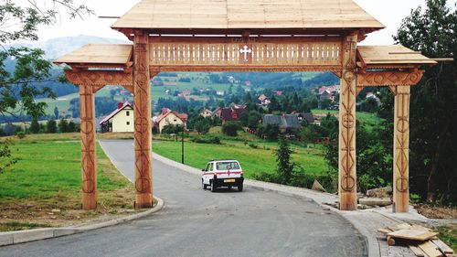 Car moving on road