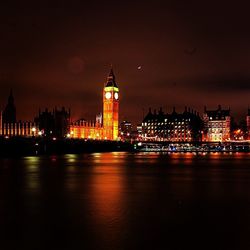 City skyline at night