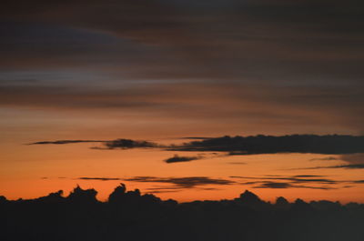 Scenic view of landscape against sky during sunset