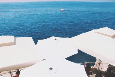 View of boats in sea