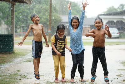 World without trouble .kids enjoy in rainy days 