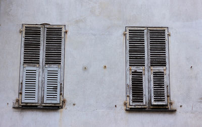 Closed window of old building