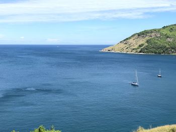 Scenic view of sea against sky