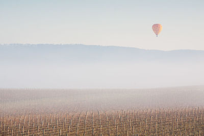 View of hot air balloon against sky