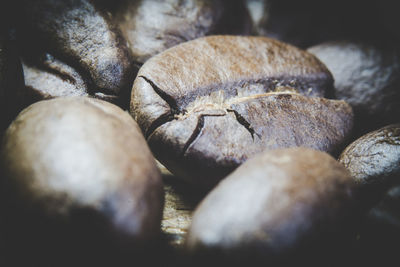 Close-up of stones on table