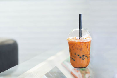 Close-up of drink on table