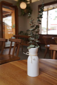 Interior with fireplace in coffee shop