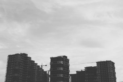 Low angle view of modern building against sky