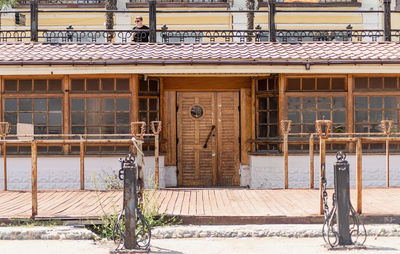 Exterior of building in city during winter