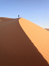 Sand dunes in desert