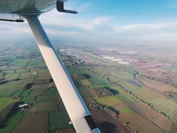 Aerial view of agricultural landscape