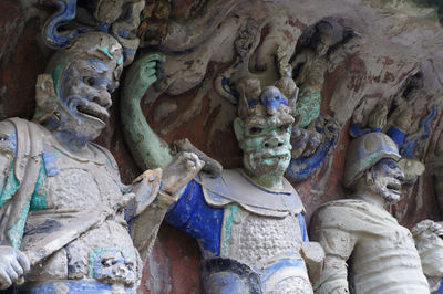 Dazu rock carvings are located in the country of dazu in chongqing 