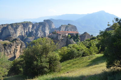 View of castle on cliff