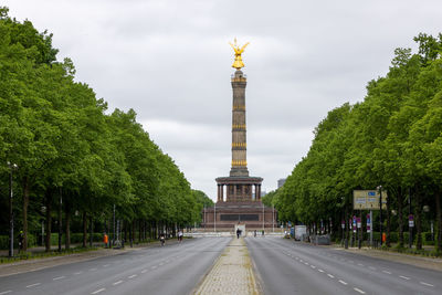 Low angle view of monument against sky