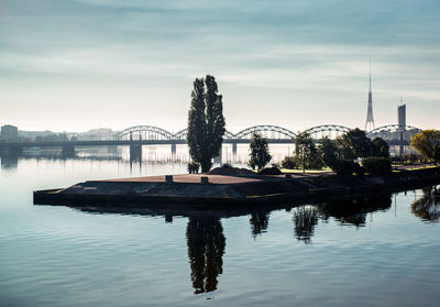 Scenic view of river against sky