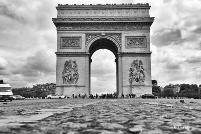 Monument against cloudy sky