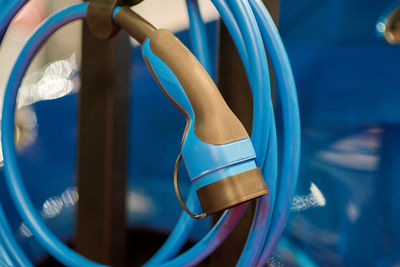 Close-up of blue cable