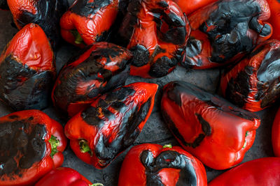 Full frame shot of red chili peppers