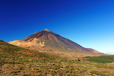 Scenic view of landscape at el teide national park