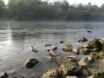 Scenic view of lake