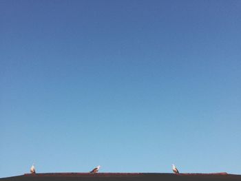 Low angle view of clear blue sky