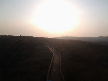 Sunset over mountain