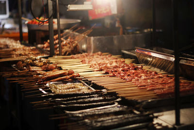 Street food for sale at night