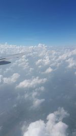 Aerial view of clouds in blue sky