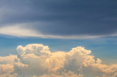 Low angle view of clouds in sky