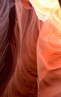 Low angle view of antelope canyon