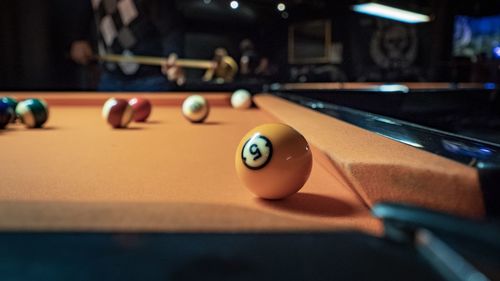 Close-up of ball on table