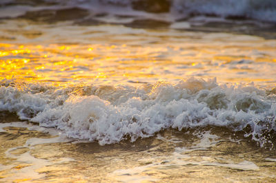 Waves rushing towards shore