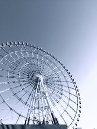 Low angle view of ferris wheel against clear sky