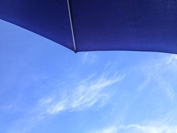 Low angle view of blue sky