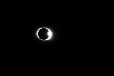 Silhouette of moon against dark sky