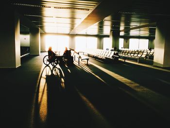 Patient sitting in wheelchair in hospital