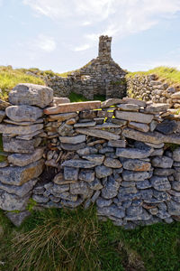 Stack of stone wall