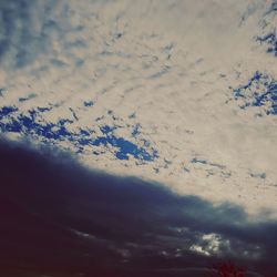 Low angle view of clouds in sky