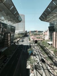 City against clear sky