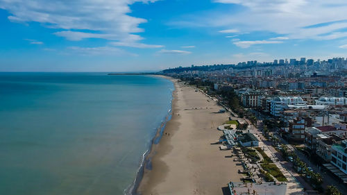 Panoramic view of beach against sky