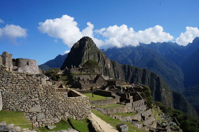 Panoramic view of ruins against sky