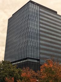 Low angle view of modern building against sky