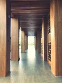 Empty corridor of building