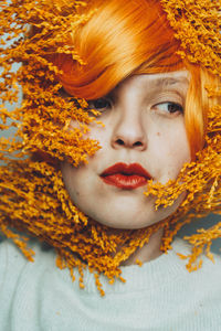 Close-up of woman in autumn