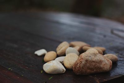 Close-up of cookies on table