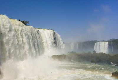 Magnificent iguazu falls, in brazil argentina border. one of 7 wonders of nature